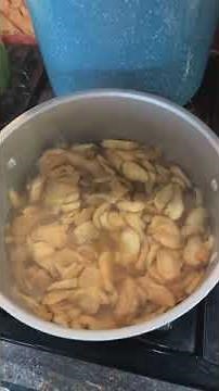 Rehydrating dried apples for Fried Apple Pies
