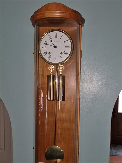 Hermle Modern Striking Weight Driven Wall Clock striking 11 and 12 #hermle #wallclock