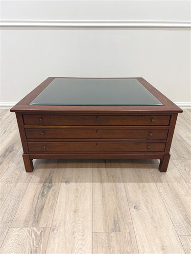 Lexington Bob Timberlake Solid Cherry Square Glass Top  Coffee Table