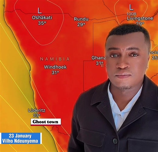 Dry weather across most parts of Namibia with a few showers possible over north eastern territory #weather ##rain