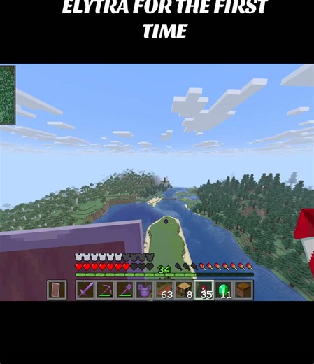 First Time Using an Elytra in Minecraft
