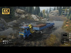 Tough Cargo Mission with Man TGS 8x8 | Snowrunner | 4K60FPS