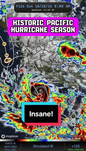 HISTORY MADE: The Pacific hurricane season has just crossed the highest EVER recorded ACE. ACE stands for Acummulated Cyclone Energy and is calculated from the hurricanes strength and lifespan. This year we have seen 9 major hurricanes and are forecasted for at least 1 one. This would TIE the 2nd most major hurricanes just behind the record of 11 major hurricanes. AND we still have 5 more weeks to go for hurricane season! I’m sure many residents in these regions are ready for it to be over. #hur