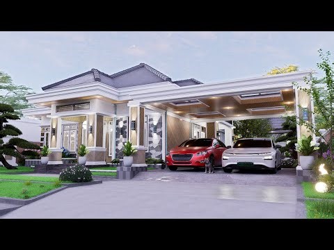 Desain Rumah Classic Modern 10x15m dengan 3 Kamar Tidur || Classic House Design