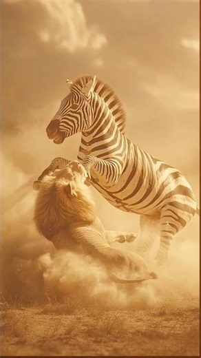 Zebra vs Tiger & Lion — an intense and heart-stopping battle of survival! 🦓🐅🦁