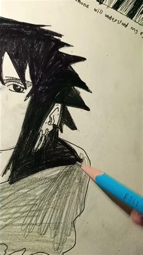 draw a Sasuke Uchiha sketch #anime #naruto #art #drawing #animedrawing