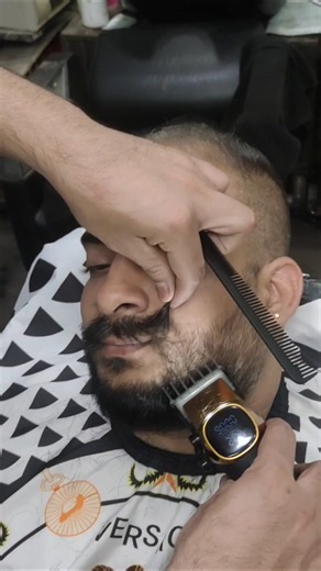 Elite Moustache Sculpting: Pure ASMR Precision 💎 #BarberASMR