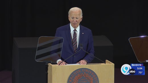 Former president Joe Biden reacts to new portrait at alma mater Syracuse University