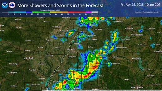 28K views · 135 reactions | We continue our rainy stretch of weather today with yet another round of showers and thunderstorms. Expect more of the same tomorrow as a cold front makes its way through the region. | US National Weather Service Memphis Tennessee | Facebook