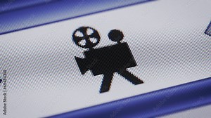 Camera icon on the screen. Looping. Stock Video