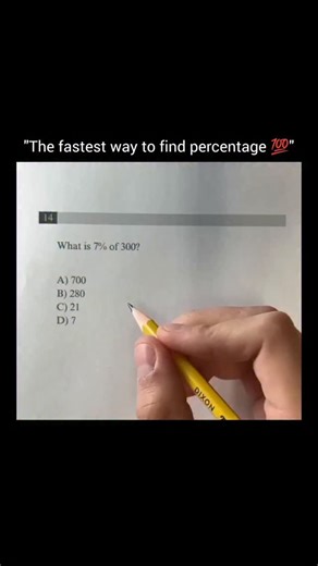 𝐊𝐍𝐎𝐖𝐋𝐄𝐃𝐆𝐄 𝐌𝐀𝐓𝐑𝐈𝐗 on Instagram: "Most people calculate percentages the hard way… but there’s a faster method hiding in plain sight. The word percent literally means per hundred. Once you understand that, percentages stop being formulas and start becoming simple scaling. Take 7% of 300. Instead of multiplying and dividing step by step, think logically: 100 fits into 300 exactly 3 times. That means 1% = 3, so 7% = 7 × 3 = 21. No calculator. No shortcuts to memorize. Now try 5% of 340