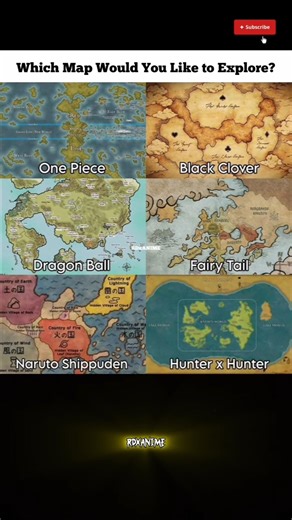 Which Map Would You Like To Explore? #anime #animeedit #naruto #dragonball #onepiece #hxh #map #edit