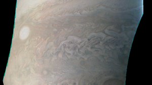 Juno spacecraft captures rotating storm on Jupiter