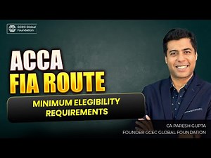 ACCA FIA Route| What is the ACCA FIA Route?| Foundation in Accountancy | Your Pathway to ACCA