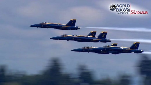 219K views · 3K shares | AERIAL SPECTACULAR: The Blue Angels, the U.S. Navy's flying aerobatic team, are back in town, this time flipping and gliding through the skies of the Seattle area for this weekend's Boeing Seafair Air Show. | ABC World News Tonight with David Muir | Facebook