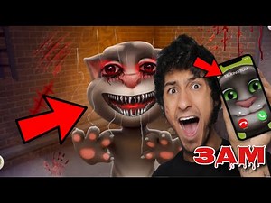 TESTING THE CREEPY TALKING TOM 2 APP AT 3AM!! *OMG SCARY TOM CAME TO MY HOUSE*