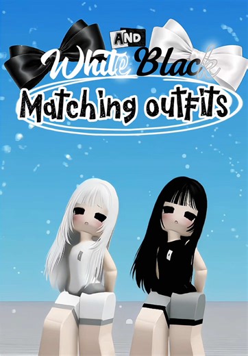 Stylish White and Black Matching Outfits for Roblox Avatars