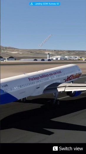 Jet2 A321 Landing at Lanzarote Airport (ACE) - Switch 2 Gameplay - Aerofly FS Flight Simulator