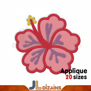 Hibiscus Applique Embroidery Design. Hibiscus Embroidery Design. Hibiscus Flower Embroidery Applique Design. Machine Embroidery Design. - Etsy