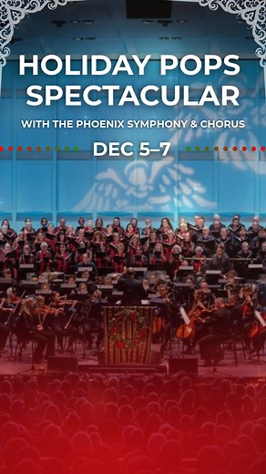 Make memories that sparkle this season! 🎄✨ Gather your loved ones and join us December 5–7 for the Phoenix Symphony’s Holiday Pops Spectacular. Enjoy timeless carols, feel the magic of live music, and share in the joy of the season with family and friends. A heartwarming holiday experience for all ages! ❤️🎶 . PHOENIX POPS® Sponsored by APS | The Phoenix Symphony