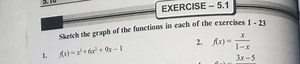EXERCISE - 5.1Sketch the graph of the functions in each of the... | Filo