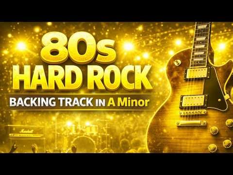 80s Hard Rock Backing Track in A Minor | Guitar Jam