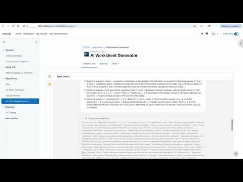 AI Worksheet Generator — Create Practice Worksheets in Moodle, Canvas, your LMS | EduGears AI LTI