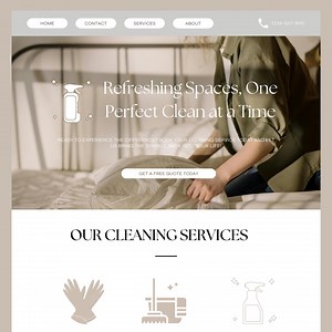 Cleaning Website Template Editable Canva Website Design for Commercial Home Cleaning Service, Janitorial House Cleaning Business Website - Etsy