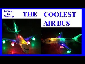 Incredible! Battery operated toy Airplane ! Airbus A380 lights & music ! Bump& go !!