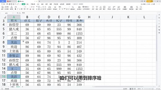 excel表格中怎么使用排序，升序和降序