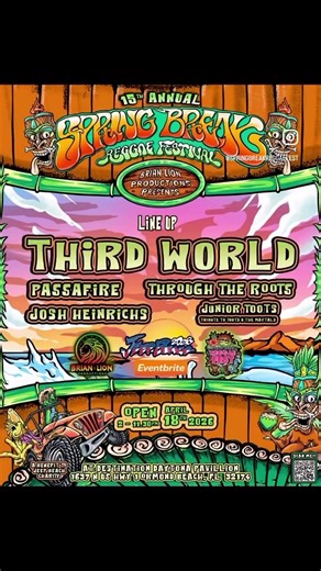 🔥🌴 We’re getting HYPED! 🌴🔥 We can’t wait for the vibes at the 15th Annual Spring Break Reggae Festival ❤️💛💚 📅 April 18, 2026 📍 Destination Daytona 🎟️ Tickets: https://www.eventbrite.com/e/1969892782340 See you in the crowd! 🎶🔥