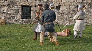 Scoundrel Punishment Pillory Castle Stock Video - Video of history, feudal: 138544669