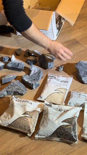 Vincent Leroux on Instagram: "Really excited to start building with the Fluval Aquascaper Décor Set – Black Basalt 🪨 The variety of stone sizes, the layered substrate system, and how seamlessly everything works together honestly impressed me right out of the box. It takes so much guesswork out of scaping, whether you’re just starting out or have years of experience. And once the stones get wet… that subtle basalt shimmer really brings the layout to life. Can’t wait to see where this build goes