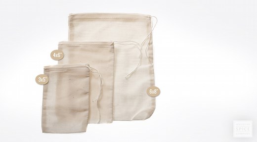 Muslin herb bag, 3"x5"