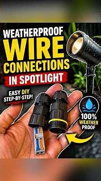 DIY Outdoor Spotlight Installation: Waterproof Wire Connections #diy #tools #electrical