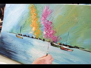 Pintar un cuadro - Pintura Acrilica - Marina - Mar y Cielo