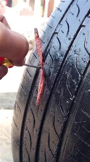 tubeless tire patching process#shorts