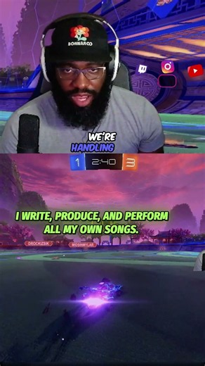 Even this gold 3 can score on ya WHILE rapping to my own music. | Rocket League