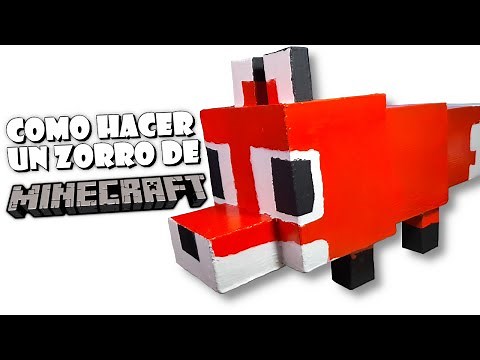 ¡Cómo Hacer Tu Propio Zorro🦊 de Minecraft con Cartón!