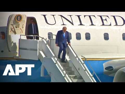 Trump Arrives in New Jersey, Disembarks Air Force One at Morristown | APT