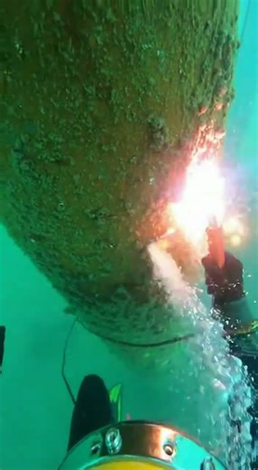 🔨 Deep Sea Welding: The Unbelievable 30-Foot Sturgeon Attack! #diving #welding #sturgeon