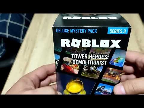 unboxing roblox, authentic legit original, tower heroes, series 3, Demolitionist, Roblox with code