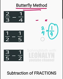 7K views · 459 reactions | Subtraction of FRACTIONS Using BUTTERFLY METHOD | Free Reviewers with Leonalyn | Facebook
