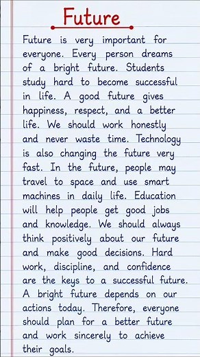 Future Essay in English | 100 Words Essay