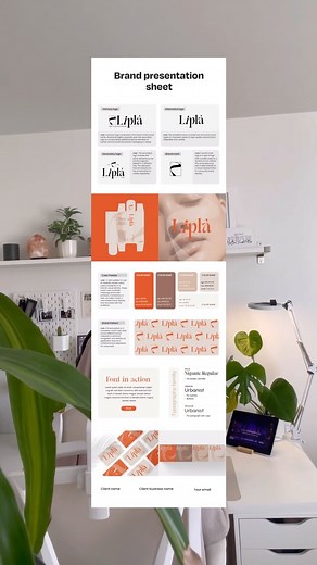 Nour Atoui | Brand & Web designer on Instagram: "3 reasons why I love this template ⬇️ 1. Comprehensive Visual Representation: This condensed Brand Presentation sheet serves as a convenient hub where clients can effortlessly visualize their logos, color palette, fonts, and assets all in one glance. It streamlines the design review process, eliminating the need for constant back-and-forth communication. 2. Budget-Friendly Solution: Ideal for clients operating on a tighter budget, this template of