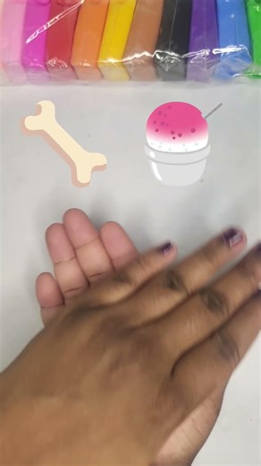 clay colour mixing 🦴+🍧=? #shorts #shortsfeed