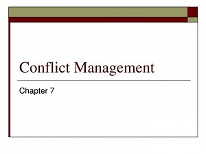 Conflict Management - SlideServe