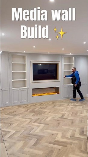 Media wall build to transform this space ✨