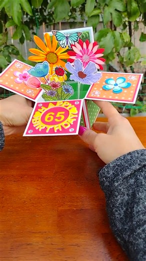 Handmade Mother's Day Pop-up Box Card – Flowers & Butterflies - Etsy
