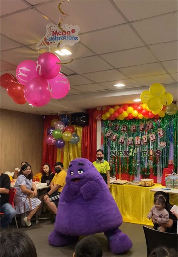 Grimace Mascot Shakes It Up on Dance Floor